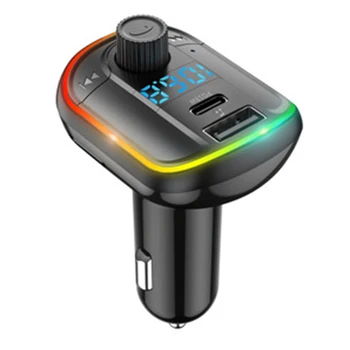 

T829 Car Bluetooth FM Transmitter Audio Receiver USB Type-C PD Charger Wireless Modulator Handsfree Stereo MP3 Player Adapter