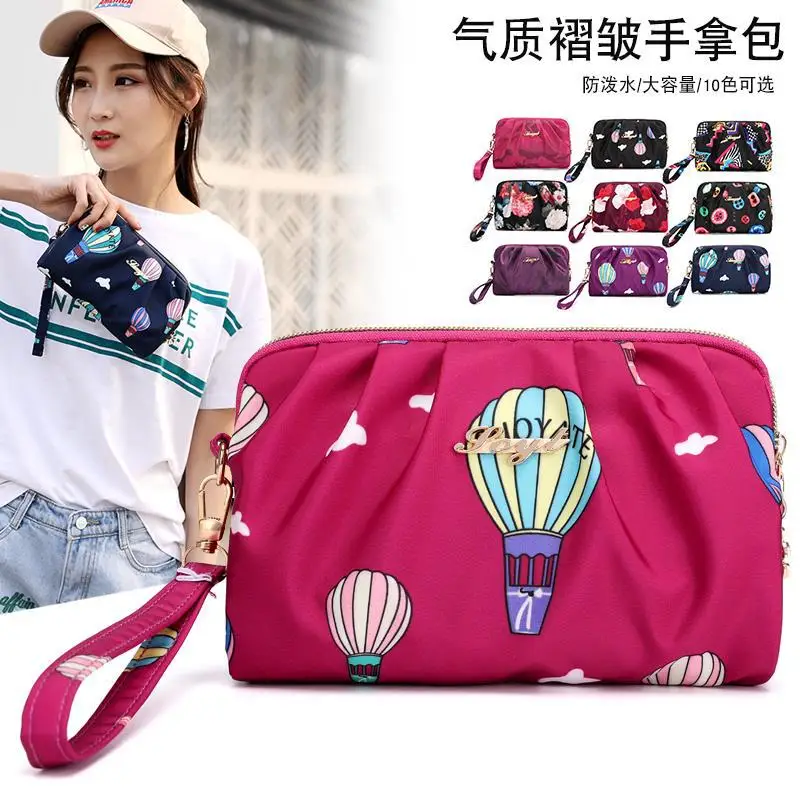 

New Style Handbag WOMEN'S Bag Oxford Cloth Bag Waterproof Clutch Bag Mobile Phone Bag Multilayer Compartmental Storage Mom Purse