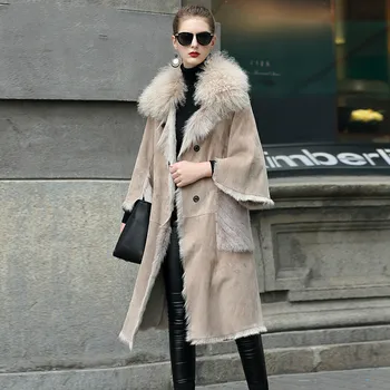 

Women's Real Fur Coat Natural Double-faced Female Wool Jacket Autumn Winter Coat Women Clothes 2020 Korean Vintage Tops ZT4031