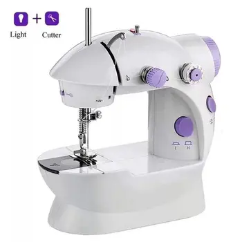 

202 Portable Household Electric Mini Sewing Machine Speed Adjustment With Light Handheld Sewing Machine EU/US Plug