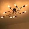 Vintage Pendant Lights Multiple Rod Pendant Lamps Wrought Iron Ceiling Lamp E27 Bulb Lamparas for Home Lighting Fixtures ► Photo 2/6