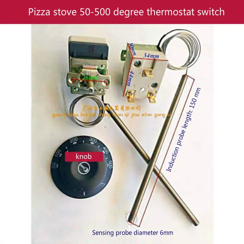 500 C Capteur 4 mm x 228 mm Longueur capillaire 870 mm Thermostat : Ego: Pizza Oven 50-500C Thermostat unipolaire 50 Pour four à pizza 