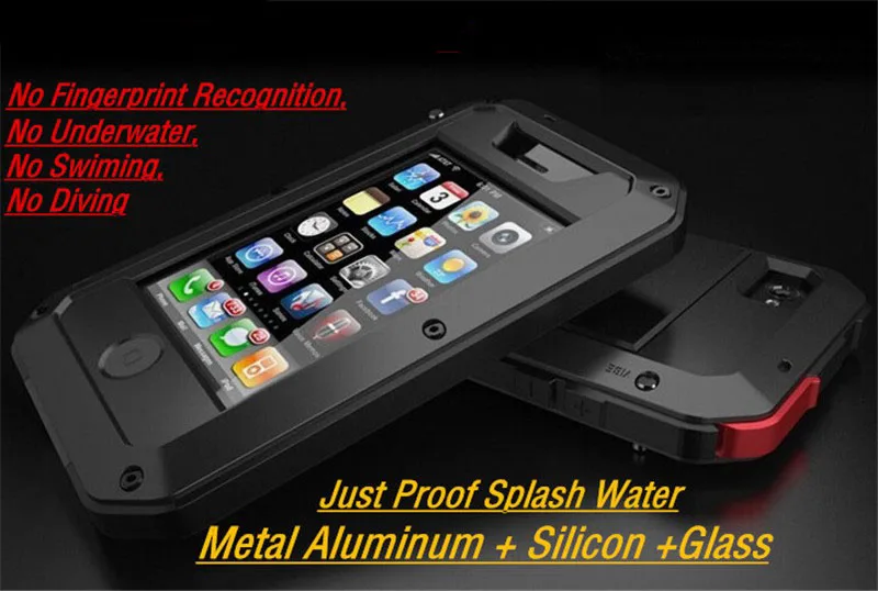 Роскошный чехол Doom armor Dirt Shock Водонепроницаемый металлический алюминиевый чехол для телефона для iphone 7 5S 6 6S 8Plus XS чехол для MAX XR+ закаленное стекло