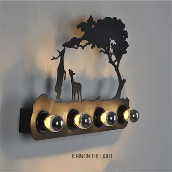 

E27 220V Vintage Animal Wall Lamps Industrial Loft Sconce Wall Light Corridor Lamp Restaurant Cafe Bar Home Decoration Fixture