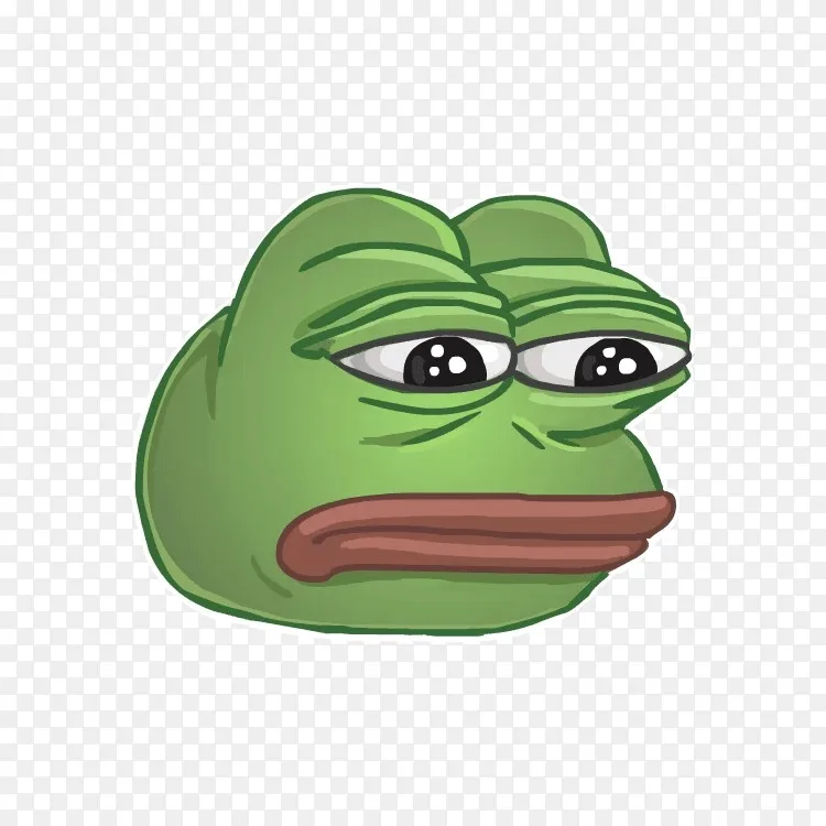 佩佩青蛙悲伤剪辑艺术形象-青蛙