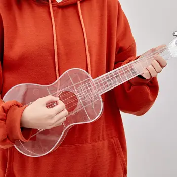 

Wholesale byla Ukulele 23 inch transparent 3 color waterproof integrated structure with accessories outdoor musical instrument