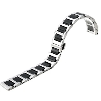 

SOONHUA Ceramic Steel Watch Band Strap Replacement Universal Watch Straps 18mm Watch Accessories