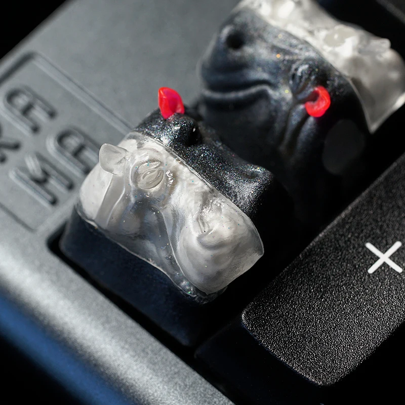 

Hippo Resin Keycap For Cherry Mx Switch Mechanical Gaming Keyboard Coloful Without Fading DIY Keyboard Heart Postbox KeyCaps