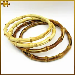 O Shape DIY Women Bags Handles Purse Handcrafted Bamboo Imitation Natural Round Bamboo Handle Bags Accessories 13cm/15cm