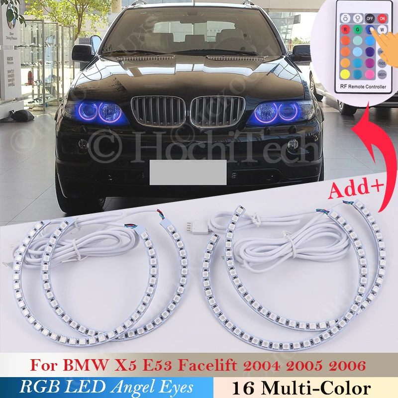 Светодиодсветодиодный RGB-лампы ангельские глазки для BMW X5 E53 Facelift 2004 2005 2006