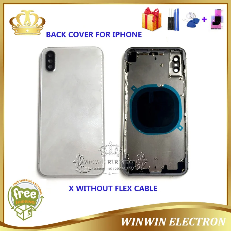Превосходное качество запасная задняя крышка батарейного отсека для iphone X