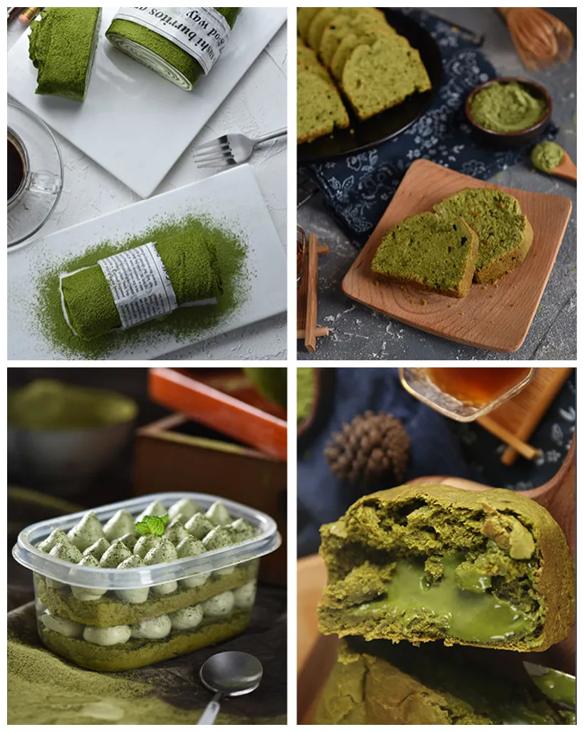 Chinese Matcha Green Tea Powder 100% Natural Organic Slimming Tea Reduce Food Health Care Wholesale  4_副本