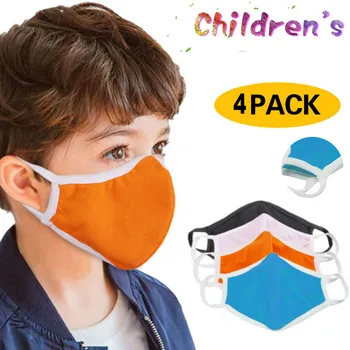 

1/4pc Kids Washable Face Cover Outdoor Protection Mouth-Mask Windproof Dustproof Toddler Reusable Covers Large Stock mascarillas