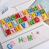 130PCS Early Education Color/Log Color Alphanumeric Wood Chip Educational Toys Learning English Alphabet DIY Wood Chip Kids Toys 2
