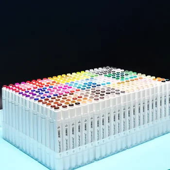 

TouchFIVE 168 Colors Oily Alcohol Based Art Markers Set Dual Headed Sketch Marker Artist Brush Pen for Manga Water Color Pens