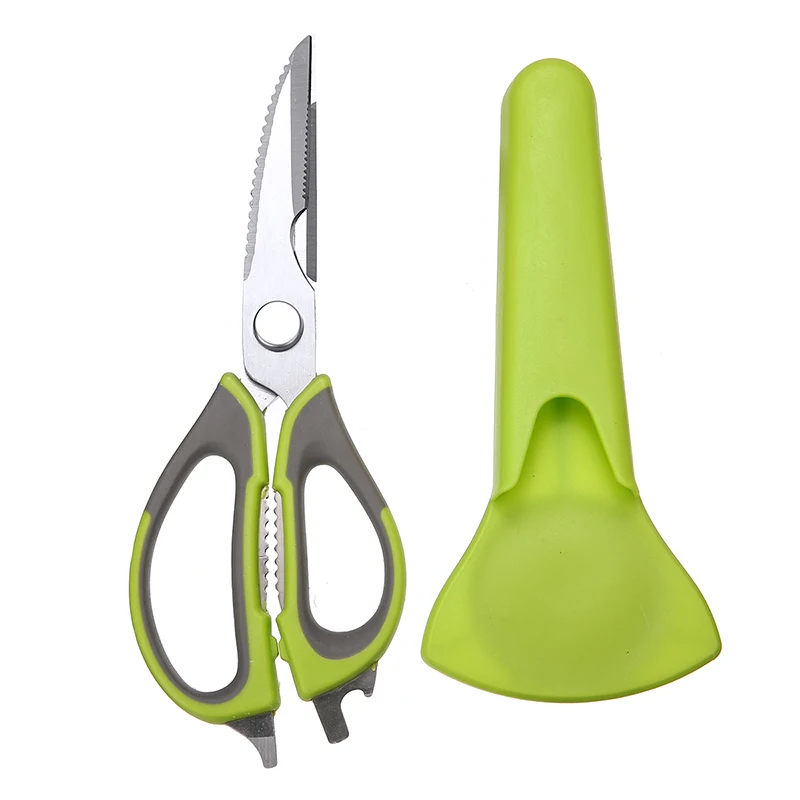 

Heavy Duty Stainless Steel Food Shear Sharpened Back Edge Soft Touch Handle Home Kitchen Multi-purpose Scissor