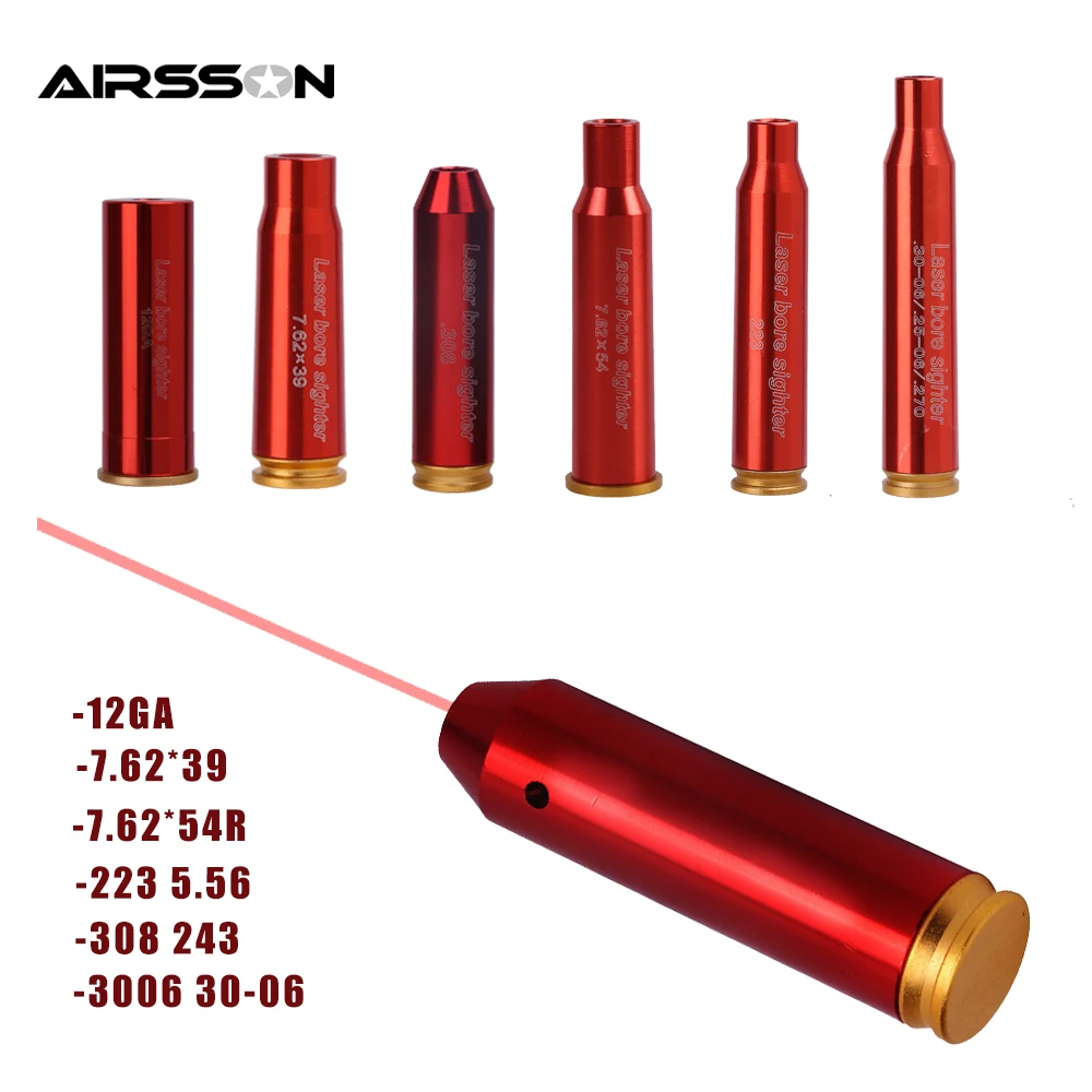 

Tactical Red Dot Laser Bore Sight CAL 12GA 7.62x39MM 223 5.56 308 243 3006 30-06 Cartridge Boresighter for Airsoft Hunting Scope