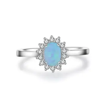 

Sterling Silver S925 White Gold Female Ring Women Wedding Engagement Jewelry Popular Gift for Mother Day Birthday YJZ123