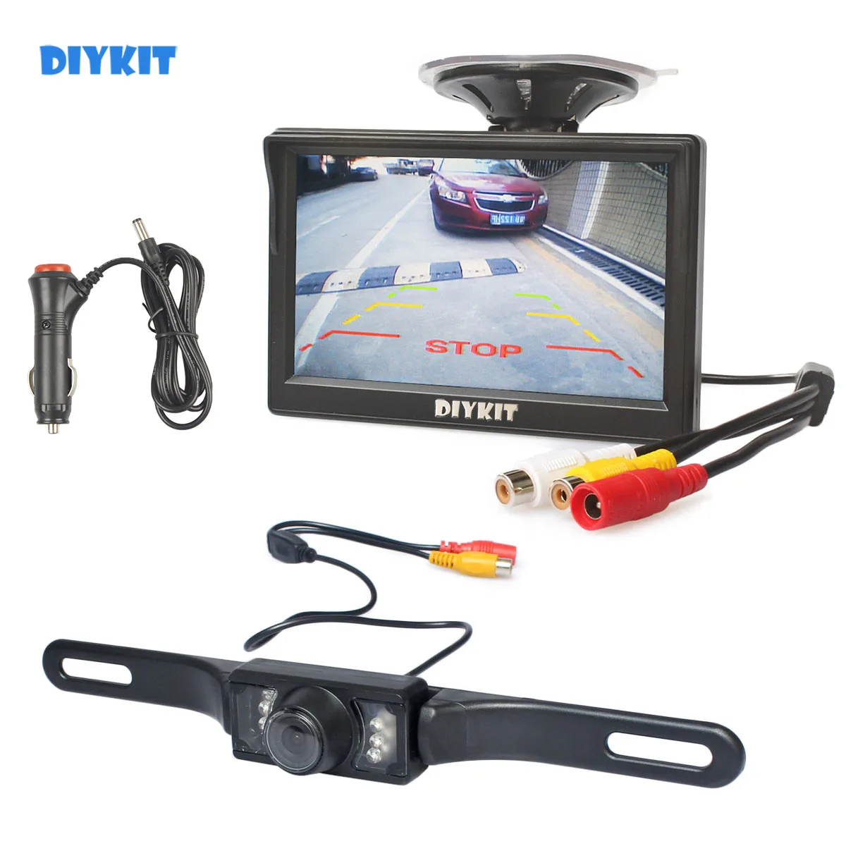 Резервный автомобильный монитор DIYKIT инфракрасная камера заднего вида 5 дюймов