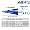 XCAN-foret étagé HSS, Nano-32mm, Nano-bleu foret étagé, outils électriques pour le métal, acier rapide, coupe de trous du bois, cône étagé ► Photo 3/6