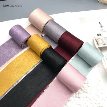 

Kewgarden 1.5" 1" 3/8" Bright Pattern Polyester Cotton Satin Ribbon Handmade Tape DIY Bow tie Hair Accessories Webbing 10 Yards