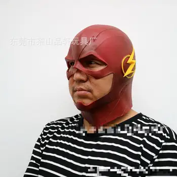 

Halloween mask Genuine Lightning Mask Headset Dc Superhero The Flash Hero Movie Theme Cos Animation Characters Unisex Horror