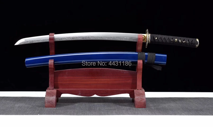 Handmade Japanese Wakizashi Sword Samurai Katana Full Tang High Carbon Steel Dragon Blade Sharp Battle Knife