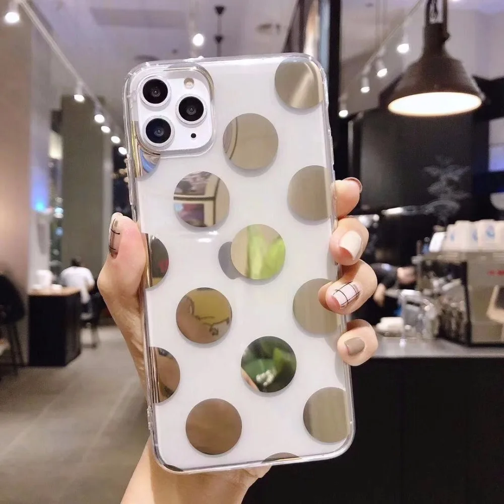 LACK Роскошные гальванические в горошек чехлы со звездами для iPhone 11 11Pro Max 8 Plus 6 6S 7 X XR XS Max мягкий прозрачный чехол для телефона