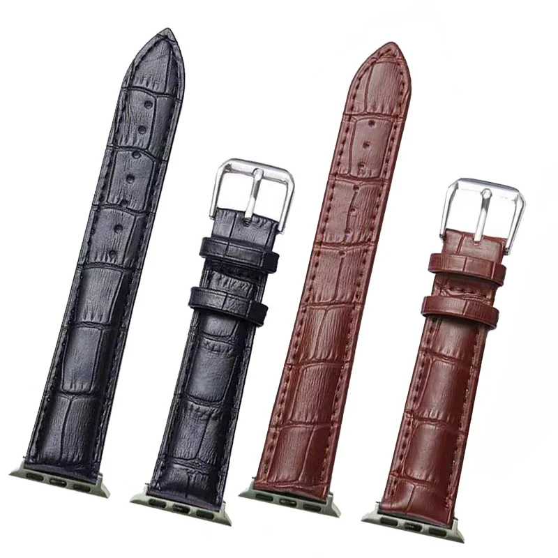 

Leather Band for Apple Watch 44mm 42mm 38mm 40mm Bracelet Real Leather for iWatch 5 4 3 2 1 Strap iphone watch band
