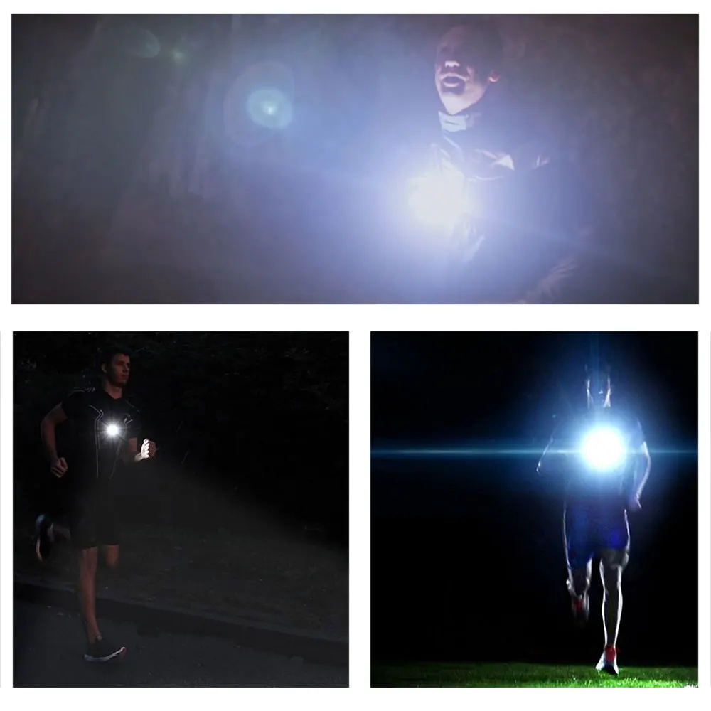 Best Price of  Warning Lamp Chest Light Torch Flashlight Jogging with USB Cable 12.2*13.5*6.5cm Mountaineering LED