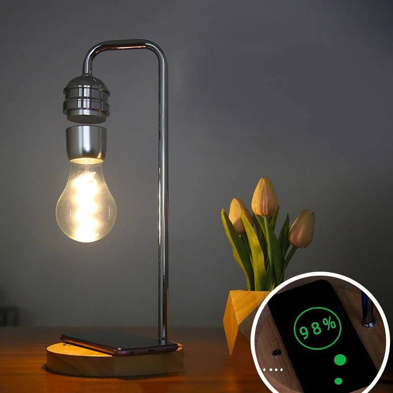 Lampadina a LED Wireless galleggiante levitante magnetica con  caricabatterie Wireless per lampada da tavolo, decorazioni per la stanza o  l'ufficio, regali unici - AliExpress