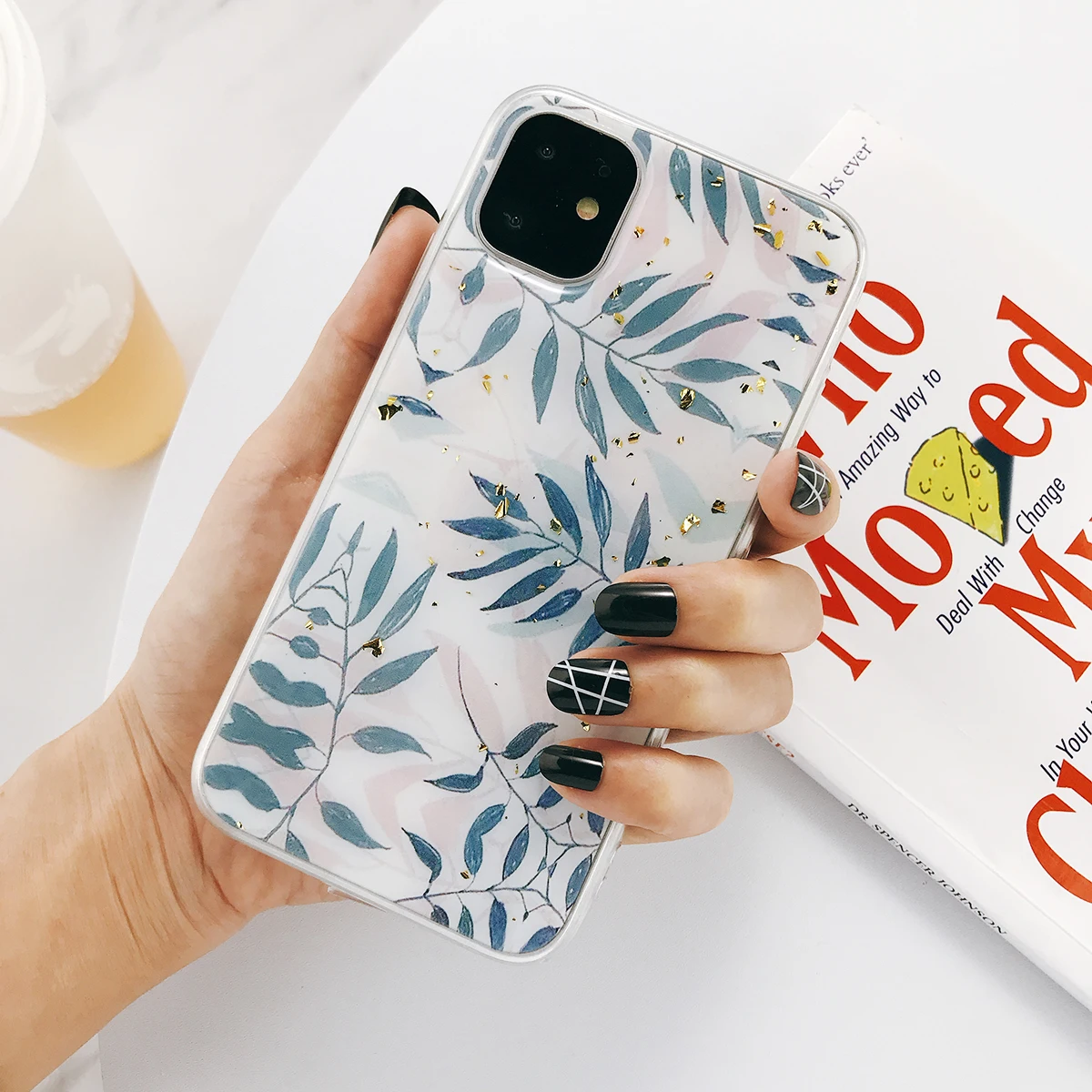Чехол Ottwn для iPhone 11, золотой фольга, мраморный камень, чехол для телефона s, для iPhone 7, 8 Plus, 6, 6s, XR, XS, 11 Pro, Max X, цветной, мягкий, из ТПУ - Цвет: T8