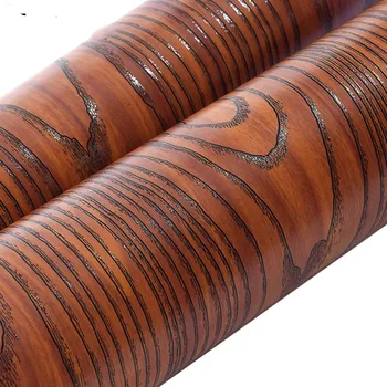 

Removable Self Adhesive DIY Wallpaper Rolls Retro Wood Texture Sticker Kitchen Cupboard Door Furniture Refurbished Contact Paper