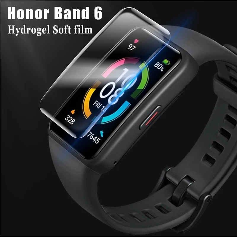 

2Pcs Screen Protectors for Huawei Honor Band 6 Soft Hydrogel Protective Film on for honor band 6 not glass