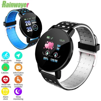 

IP67 Waterproof 119 Plus Smart Bracelet Watch Heart Rate Smart Watch Wristband Sports Watches Band Smartwatch For Android IOS A2