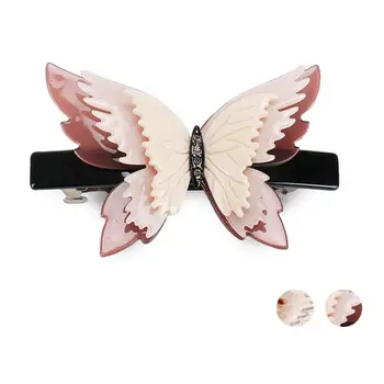 

Butterfly Hair Barrettes - French Style Hair Accessory for Women Girl Hair Ornament Clip - Hair Pin for Thick Hair Tiara Prom