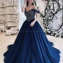 Арабские синие расшитые бусами фатиновые Бальные платья Vestidos de dulce 16 Бордовое платье для балла маскарада вечерние платья