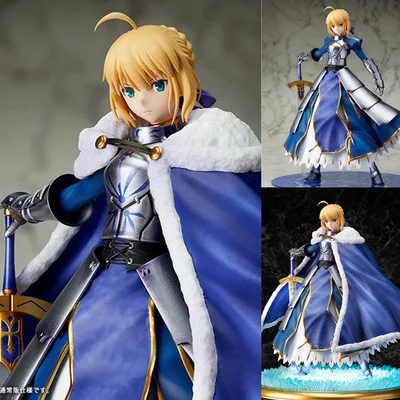 

25cm Fate Zero Fate stay night saber Artoria Pendragon (Lily) Winter clothing Deluxe edit Action figure toys dol giftl no box