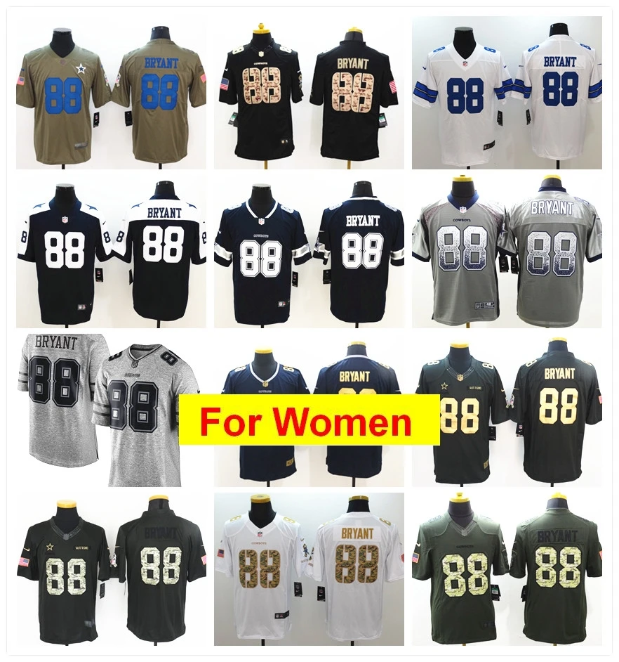 Женские футболки Dallas#88 Dez Bryant Game color Rush