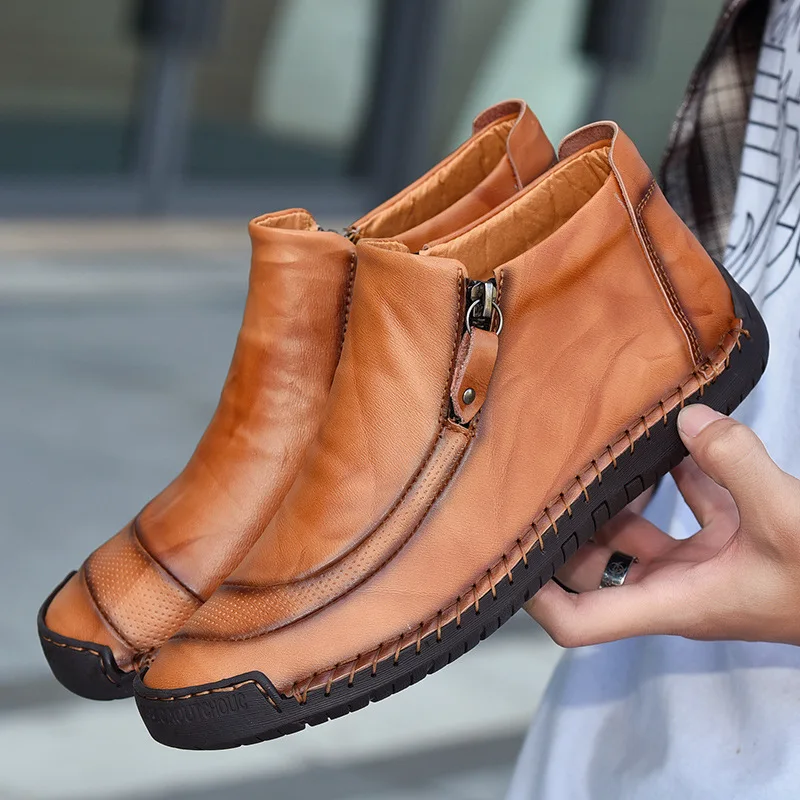 

MEN'S Leather Shoes Moccosins Genuine Leather Korean-style Fashion Versatile 2019 New Style England Large Size Shoe Casual Foot
