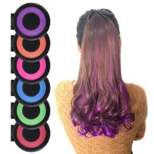 Многоразовая портативная быстрая краска для волос набор 6 цветов временное моделирование Мода DIY цвет волос воск грязь EY669
