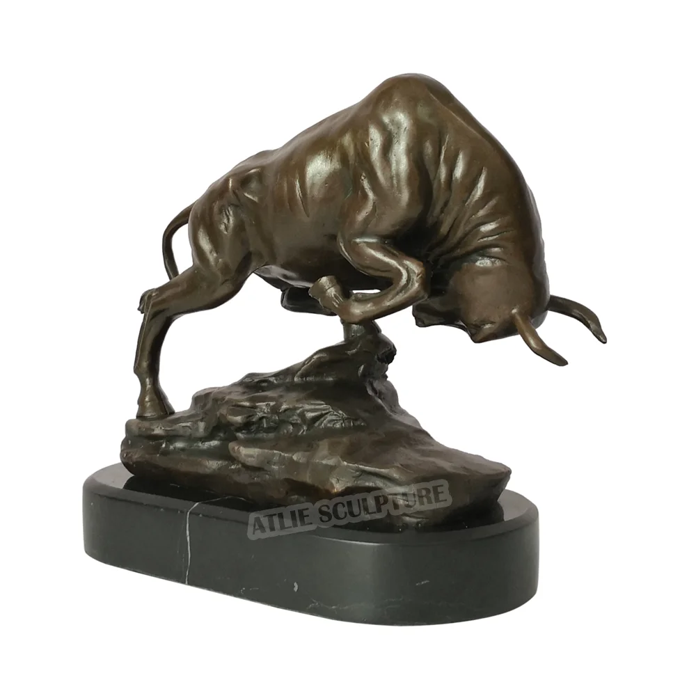 ブロンズブル彫刻 屋外 オフィス 書斎 家の装飾用の動物の置物 Outlet Outlet Phoneoutlet Date Aliexpress