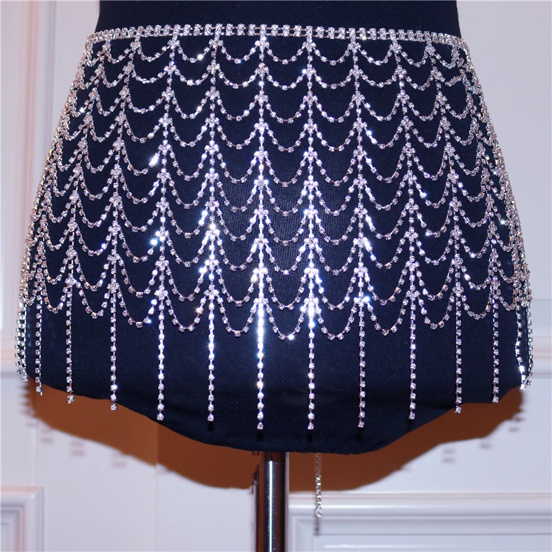 

Новая Ретро цепочка Стразы с кисточками сексуальные очаровательные женские аксессуары для плявечерние цепочка для тела с блестящими кристаллами оптом и в розницу