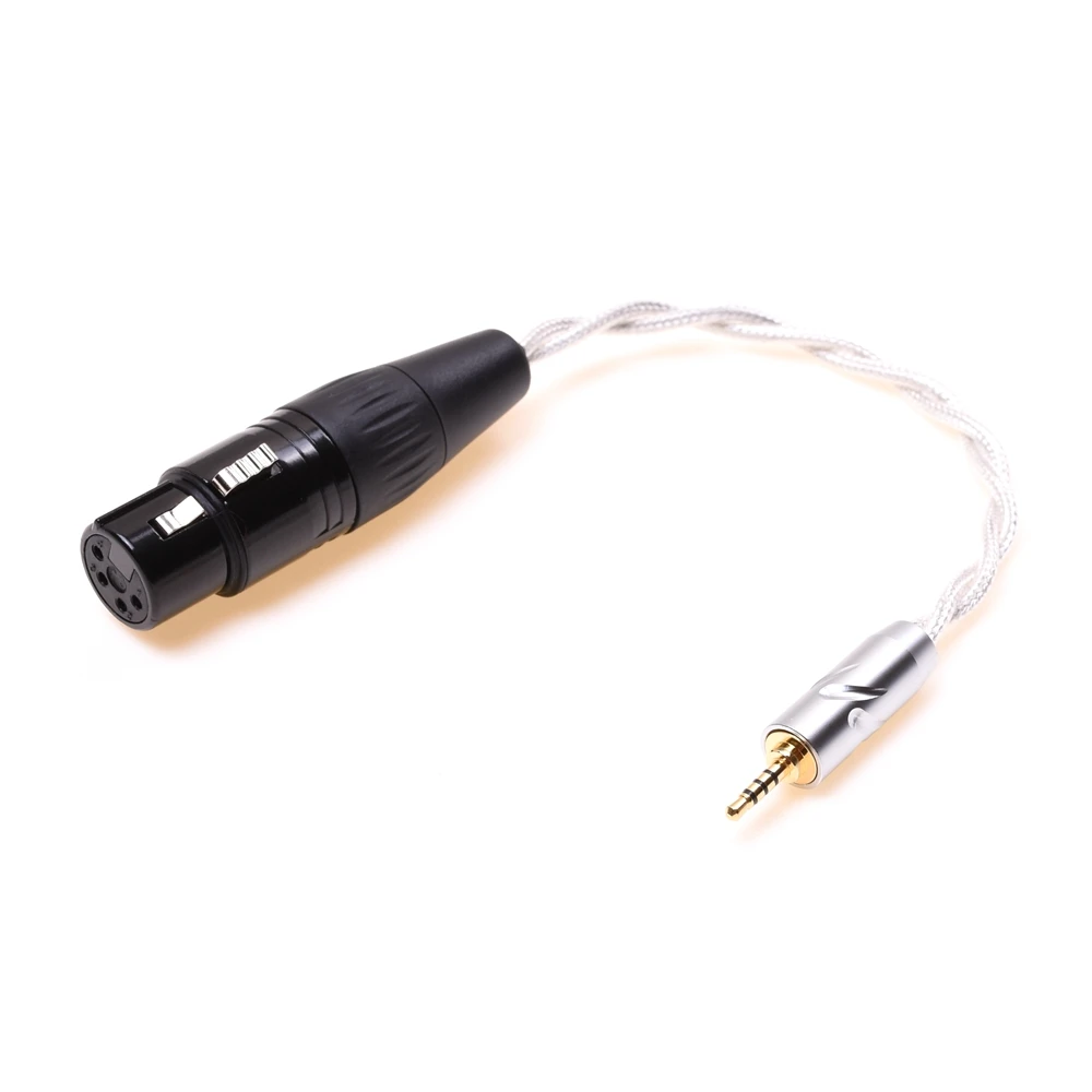 

2.5mm Male to 4pin XLR Female Balanced Audio Adapter Silver Plated Shield Cable Compatible For Astell&Kern AK240 AK380 DP-X1FIIO
