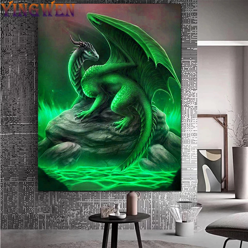 Green Dragon Diamond Painting 