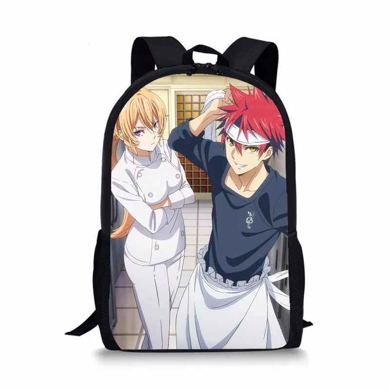 Аниме Shokugeki no Soma, рюкзак для подростков, девочек и мальчиков, школьная сумка для книг, дорожная сумка для студентов, Мультяшные рюкзаки 17 дюймов - Цвет: 4