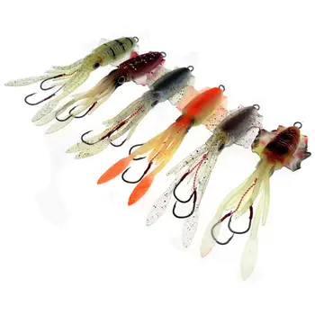 

3PCS Soft UV Salmon Squid Octopus Capuchin maggots Fishing shad Lure Grub worm Silicone Bait Tackle 15cm/60g