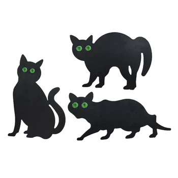 

3-Pack Stop Pest Rodent Bird Repel Deterrent Cut Adorable Cat Shape Control Spike Weatherproof Protect Rustproof Garden Scarer