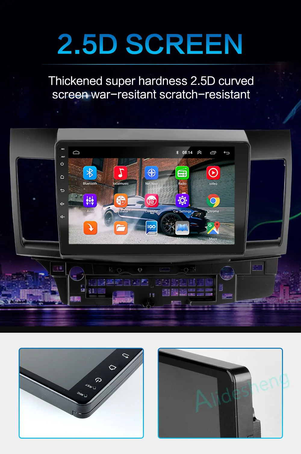 2G+ 32G 2.5D 2Din Android 8,1 GO автомобильный dvd мультимедийный плеер gps для Mitsubishi Lancer 10 дюймов 1024*600 четырехъядерный навигатор WiFi BT