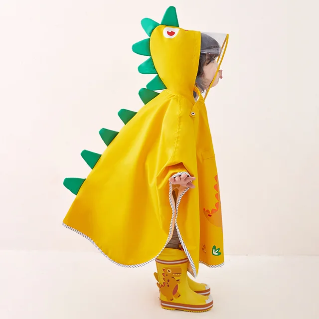 Aranyos Dinoszaurusz Gyerekek Esőkabát Kültéri Vízálló Esőabát Átjárhatatlan Poncho Fiú Lány Ajándék - Image 4